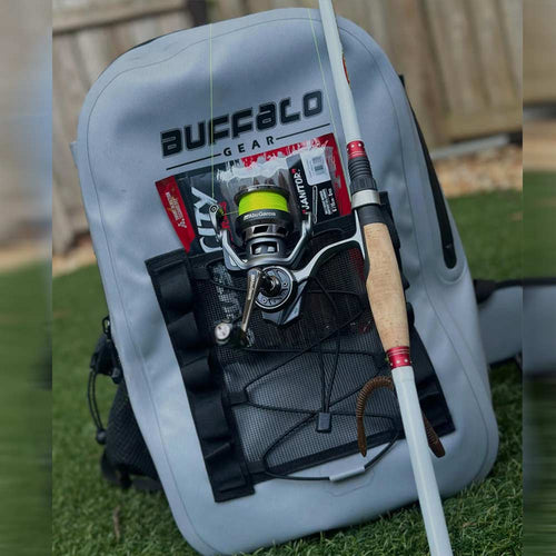 27QT Waterproof Fishing Backpack with Rod Holder